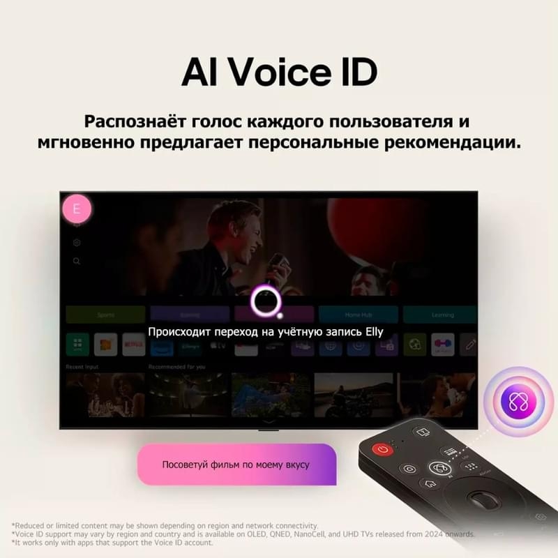 75-дюймовый телевизор Smart TV LG QNED AI NANO81 4K 2025