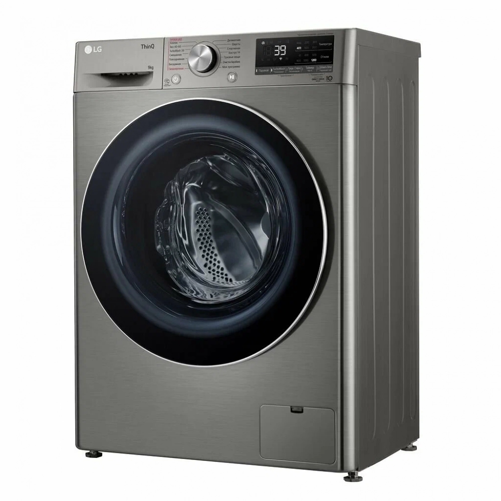 Узкая стиральная машина LG с технологией AIDD, 9кг