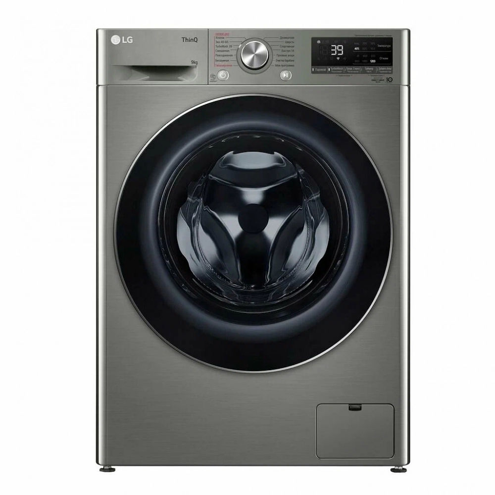 Узкая стиральная машина LG с технологией AIDD, 9кг