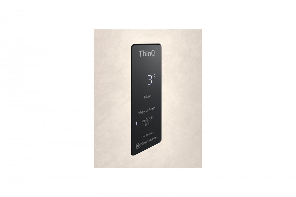 Холодильник LG с верхней морозильной камерой | 461 л | Бежевый | DoorCooling+™ | HygieneFresh+™ | Smart Inverter Compressor
