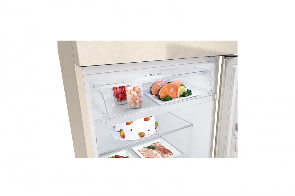 Холодильник LG с верхней морозильной камерой | 461 л | Бежевый | DoorCooling+™ | HygieneFresh+™ | Smart Inverter Compressor