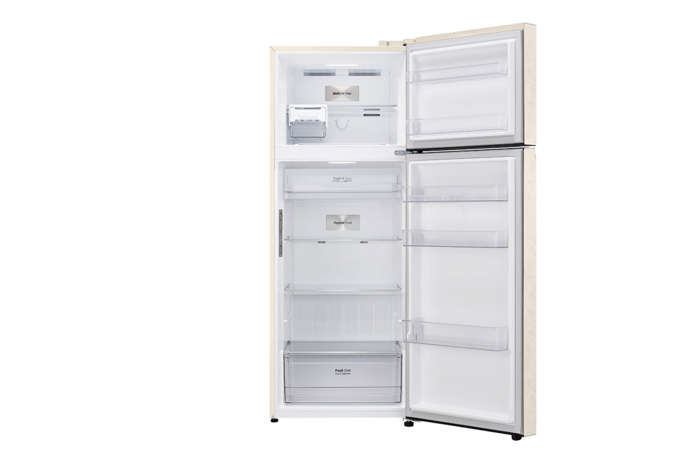 Холодильник LG с верхней морозильной камерой | 461 л | Бежевый | DoorCooling+™ | HygieneFresh+™ | Smart Inverter Compressor