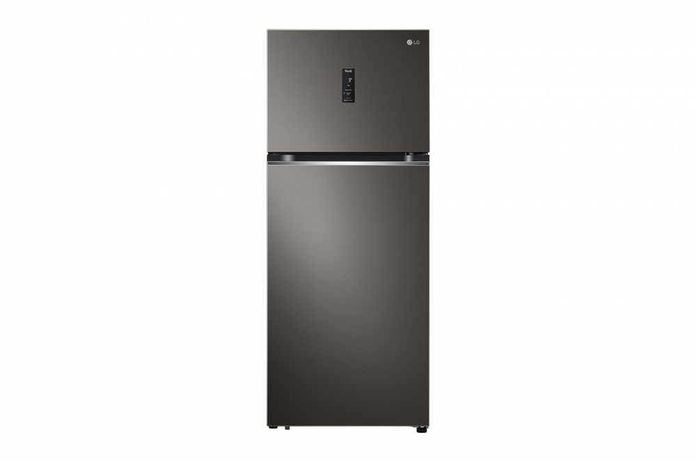 Холодильник LG с верхней морозильной камерой | Объем 395 л | Черный | DoorCooling+™ | HygieneFresh+™ | Smart Inverter Compressor