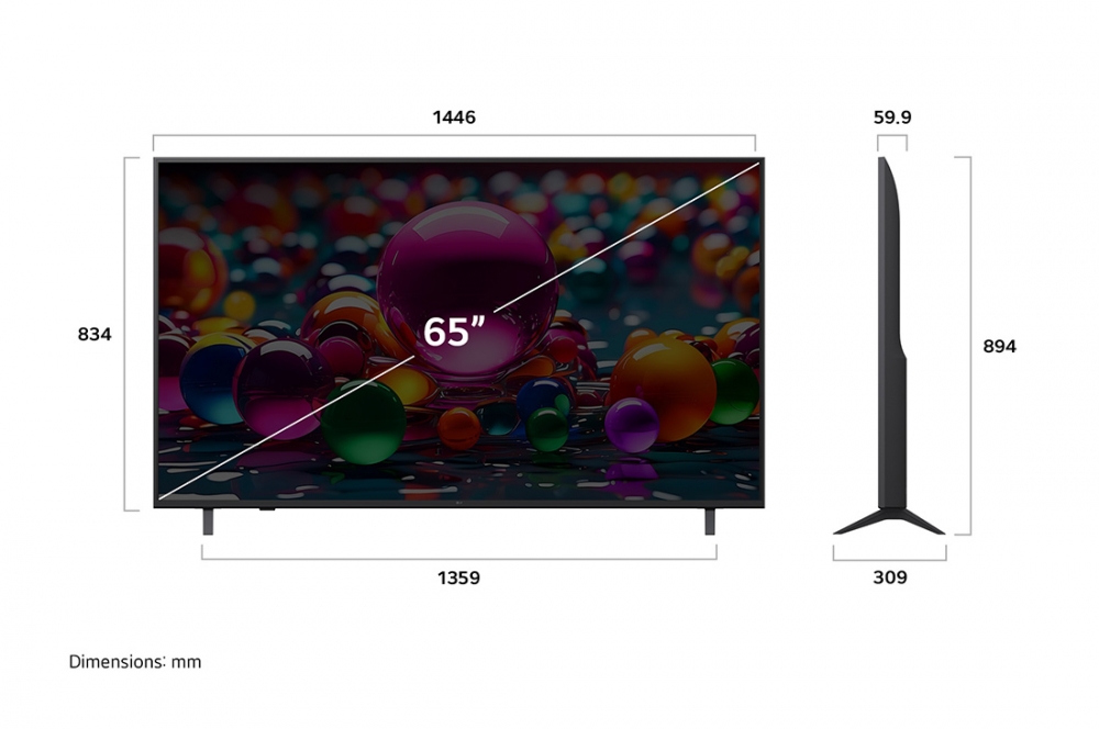 65-дюймовый телевизор Smart TV LG UHD AI UA75 4K 65UA75