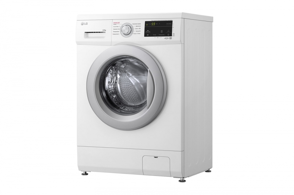 LG Direct Drive texnologiyali kir yuvish mashinasi, 6,5 kg, 6 Motion, Steam™ bugʻ bilan kir yuvish