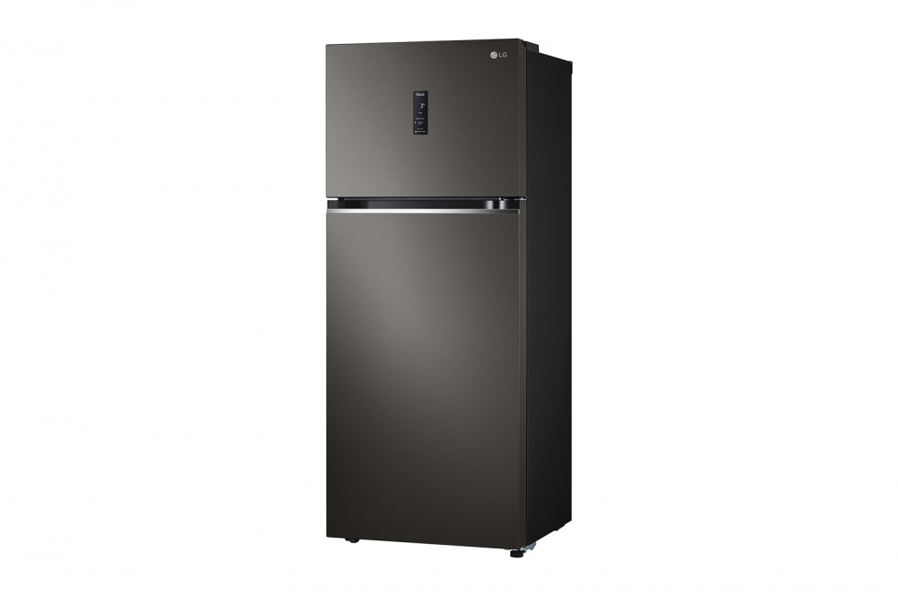 395 hajmli | Yuqori sovutgichli LG kamerali muzlatgich | Qora | DoorCooling+™ | HygieneFresh+™ | Smart Inverter Compressor