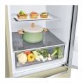 Холодильник LG с нижней морозильной камерой | Бежевый | DoorCooling+™ | Объем 341 л | Smart Inverter Compressor