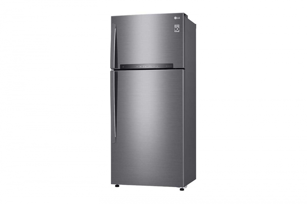 Hajm 506 l | Yuqori muzlatgich kamerali LG sovutgich | Kulrang | DoorCooling⁺™ | Linear Inverter Compressor