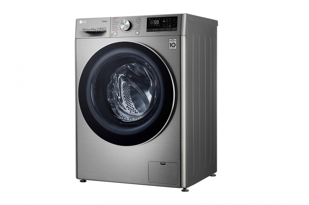 Sunʼiy intellektli LG AI DD kir yuvish mashinasi, 8,5 kg, Steam bugʻ bilan kir yuvish, ThinQ, TurboWash360