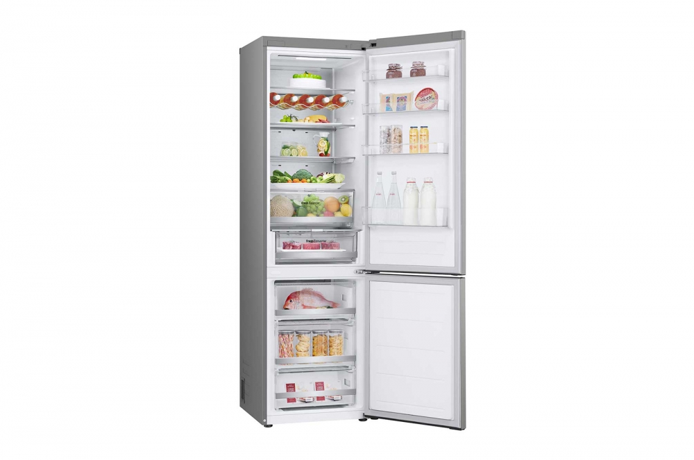Холодильник LG GC-B509FNZW с нижней морозильной камерой, 387л