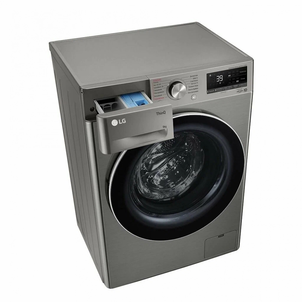 Узкая стиральная машина LG с технологией AIDD, 9кг