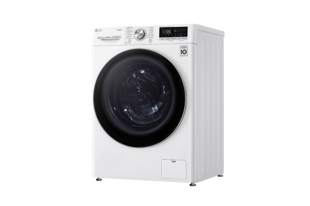 LG AI DD sunʼiy intellektli kir yuvish mashinasi, 10,5 kg, Steam bugʻ bilan yuvish, TurboWash59, ThinQ