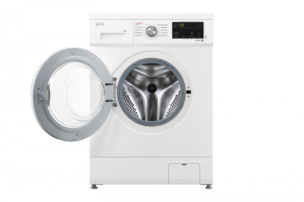 Direct Drive texnologiyali LG kir yuvish mashinasi, 7 kg, 6 Motion, Steam™ bugʻ bilan kir yuvish