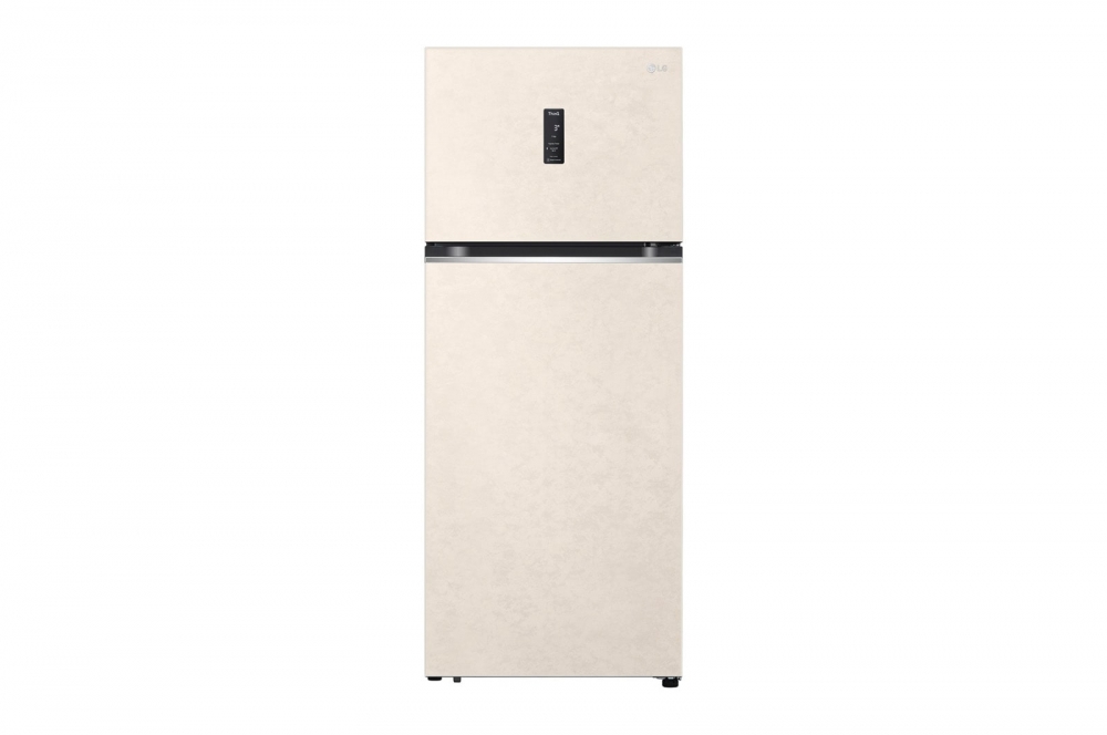 Холодильник LG с верхней морозильной камерой | Объем 395 л | Бежевый | DoorCooling+™ | HygieneFresh+™ | Smart Inverter Compressor