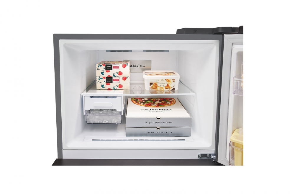 Hajm 461 l | Yuqori muzlatkich kamerali LG sovitkich | Kulrang | DoorCooling+™ | HygieneFresh+™ | Smart Inverter Compressor