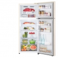 Холодильник LG с верхней морозильной камерой | Объем 395 л | Бежевый | DoorCooling+™ | HygieneFresh+™ | Smart Inverter Compressor