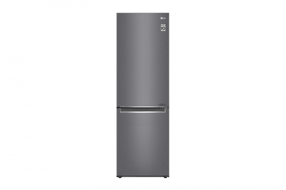 Холодильник LG с нижней морозильной камерой |Объем 341 л | Серый | DoorCooling+™ | Smart Inverter Compressor