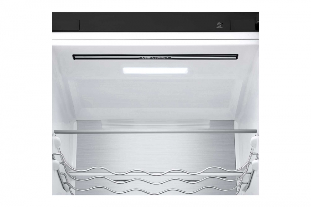 Холодильник LG с нижней морозильной камерой | Объем 384 л | Черный | DoorCooling⁺™ | Linear Inverter Compressor