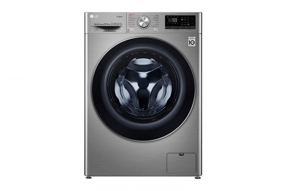 Sunʼiy intellektli LG AI DD kir yuvish mashinasi, 8,5 kg, Steam bugʻ bilan kir yuvish, ThinQ, TurboWash360