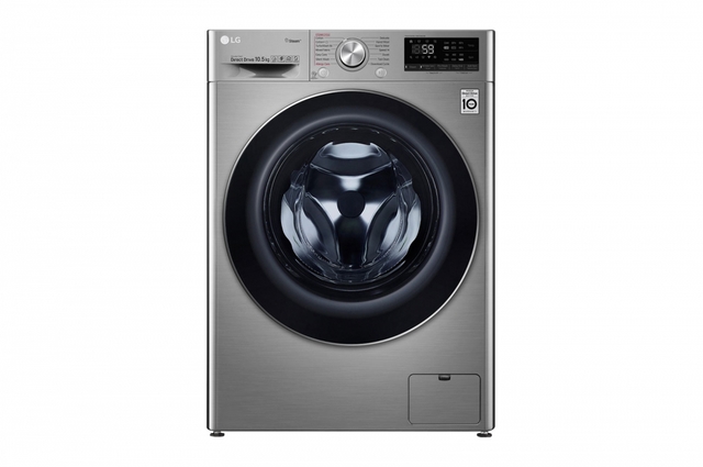 Sunʼiy intellektli LG AI DD kir yuvish mashinasi, 8,5 kg, Steam bugʻ bilan kir yuvish, ThinQ, TurboWash360