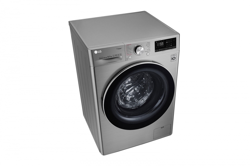 Sunʼiy intellektli LG AI DD kir yuvish mashinasi, 8,5 kg, Steam bugʻ bilan kir yuvish, ThinQ, TurboWash360