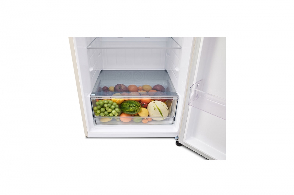 Холодильник LG с верхней морозильной камерой | 461 л | Бежевый | DoorCooling+™ | HygieneFresh+™ | Smart Inverter Compressor