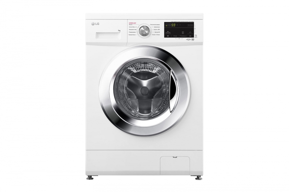 Direct Drive texnologiyali LG kir yuvish mashinasi, 7 kg, 6 Motion, Steam™ bugʻ bilan kir yuvish