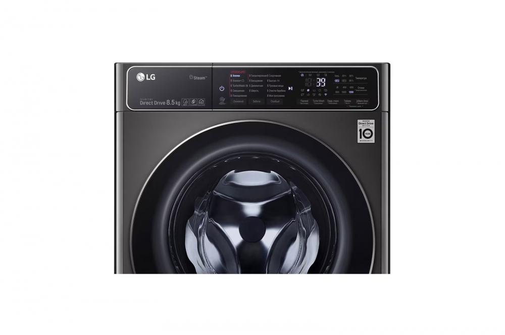 Стиральная машина узкая LG F2T9GW9P с паром, технология AI DD, 8,5 кг