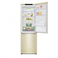 Холодильник LG с нижней морозильной камерой | Бежевый | DoorCooling+™ | Объем 341 л | Smart Inverter Compressor