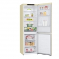 Холодильник LG с нижней морозильной камерой | Бежевый | DoorCooling+™ | Объем 341 л | Smart Inverter Compressor