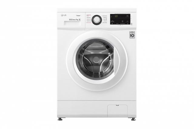 Direct Drive texnologiyali LG kir yuvish mashinasi, 7 kg, 6 Motion, Steam™ bug’ bilan kir yuvish