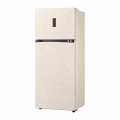 Холодильник LG с верхней морозильной камерой | Объем 395 л | Бежевый | DoorCooling+™ | HygieneFresh+™ | Smart Inverter Compressor