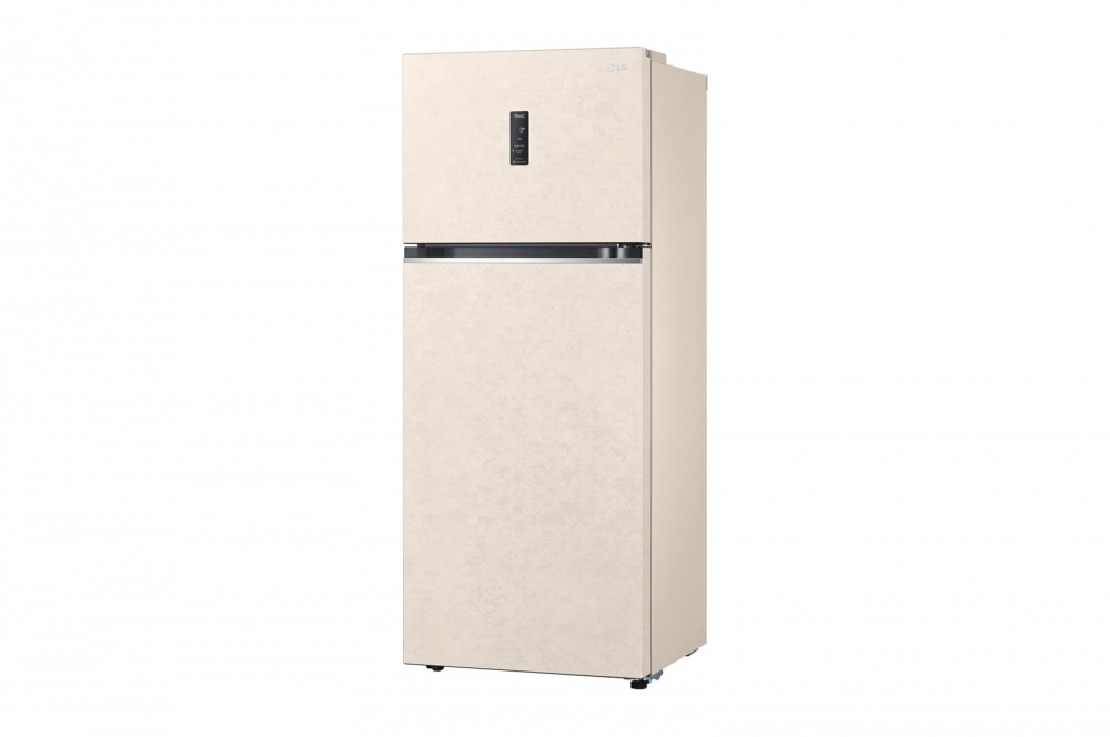 Холодильник LG с верхней морозильной камерой | Объем 395 л | Бежевый | DoorCooling+™ | HygieneFresh+™ | Smart Inverter Compressor