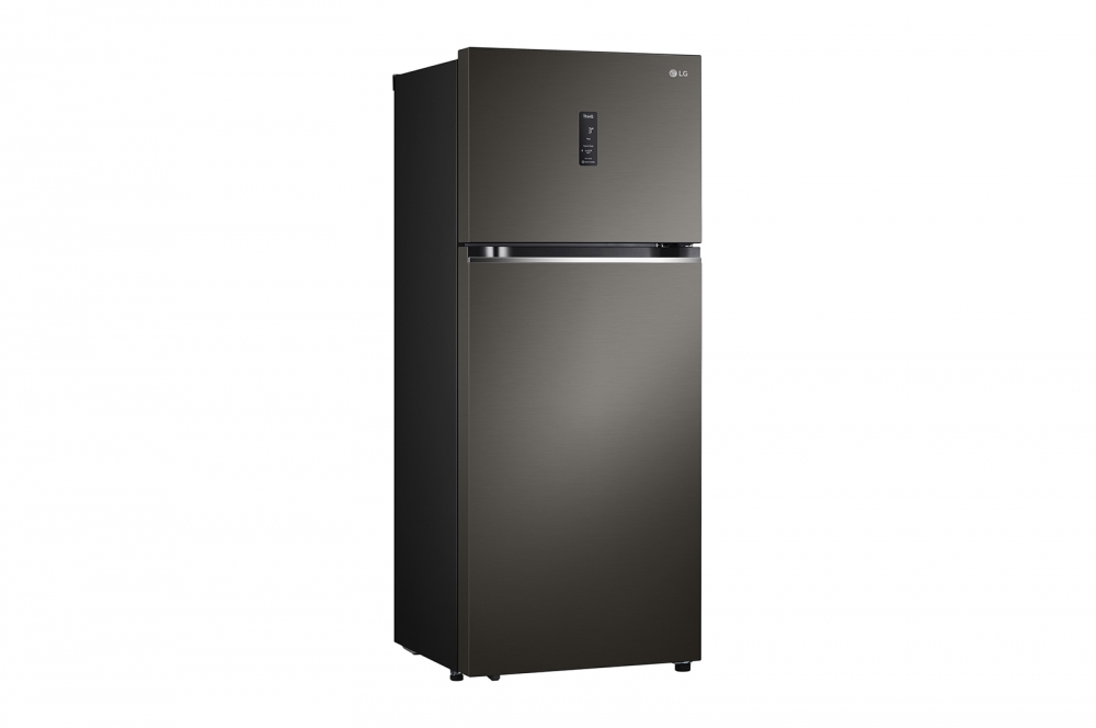 395 hajmli | Yuqori sovutgichli LG kamerali muzlatgich | Qora | DoorCooling+™ | HygieneFresh+™ | Smart Inverter Compressor