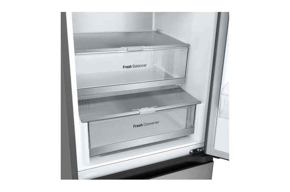 Холодильник LG GC-B509FNZW с нижней морозильной камерой, 387л
