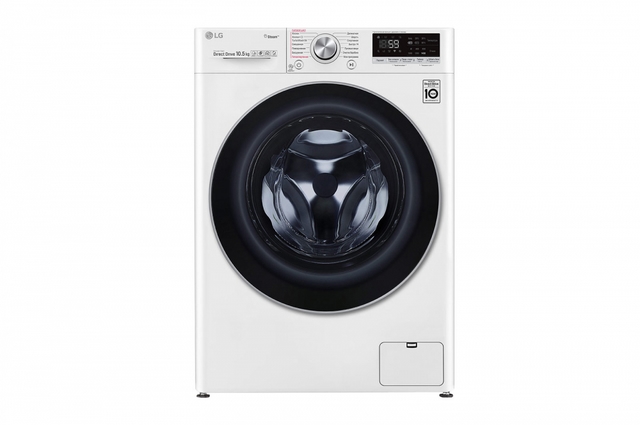 LG AI DD sunʼiy intellektli kir yuvish mashinasi, 10,5 kg, Steam bugʻ bilan yuvish, TurboWash59, ThinQ
