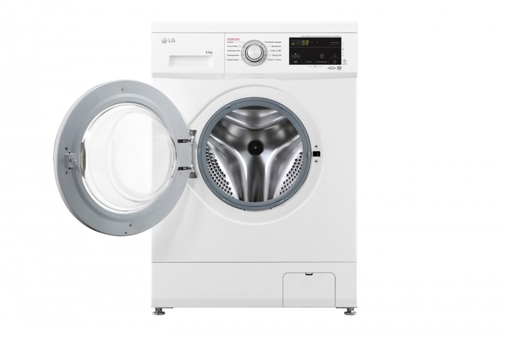 LG Direct Drive texnologiyali kir yuvish mashinasi, 6,5 kg, 6 Motion, Steam™ bugʻ bilan kir yuvish