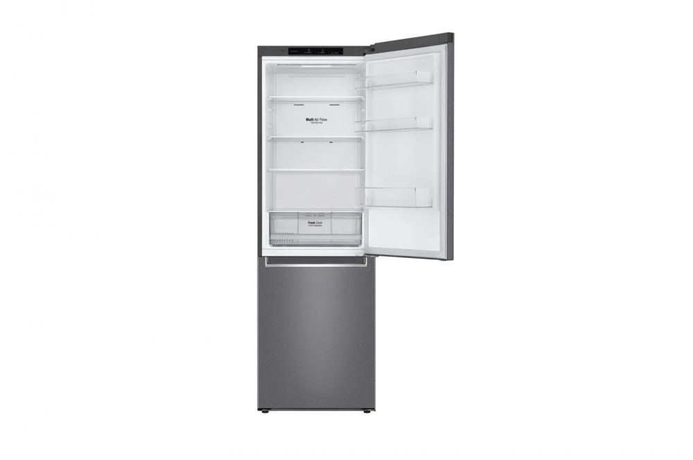 Холодильник LG с нижней морозильной камерой |Объем 341 л | Серый | DoorCooling+™ | Smart Inverter Compressor