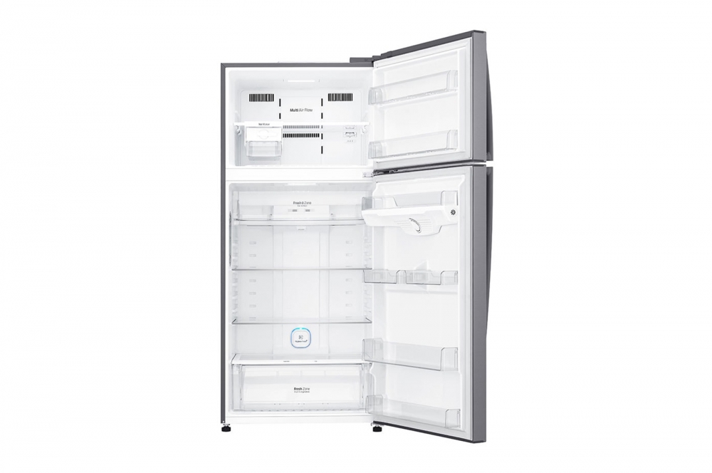Hajm 506 l | Yuqori muzlatgich kamerali LG sovutgich | Kulrang | DoorCooling⁺™ | Linear Inverter Compressor