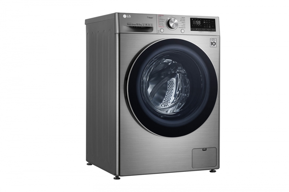 Sunʼiy intellektli LG AI DD kir yuvish mashinasi, 8,5 kg, Steam bugʻ bilan kir yuvish, ThinQ, TurboWash360