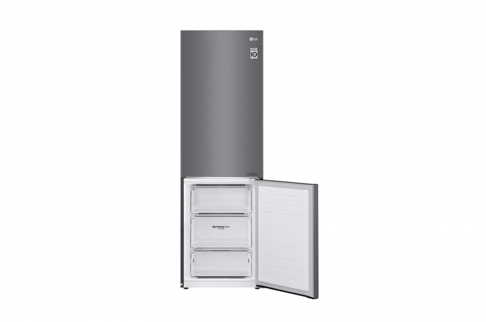 Холодильник LG с нижней морозильной камерой |Объем 341 л | Серый | DoorCooling+™ | Smart Inverter Compressor