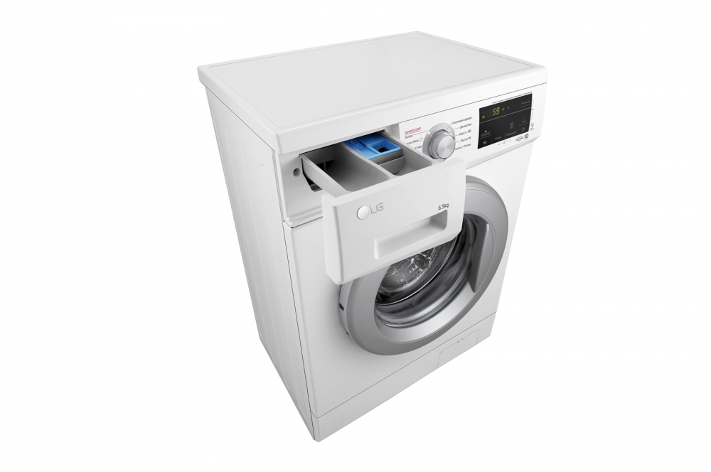 LG Direct Drive texnologiyali kir yuvish mashinasi, 6,5 kg, 6 Motion, Steam™ bugʻ bilan kir yuvish