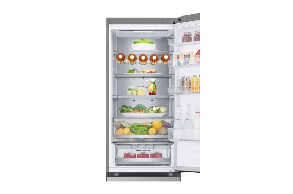 Холодильник LG GC-B509FNZW с нижней морозильной камерой, 387л