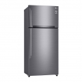 Hajm 506 l | Yuqori muzlatgich kamerali LG sovutgich | Kulrang | DoorCooling⁺™ | Linear Inverter Compressor