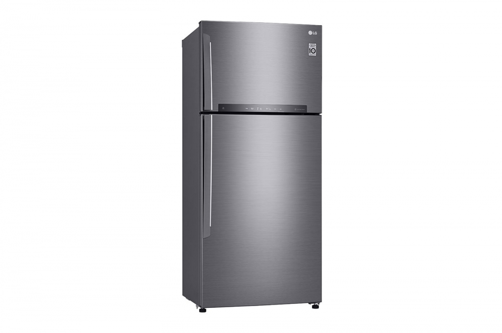 Hajm 506 l | Yuqori muzlatgich kamerali LG sovutgich | Kulrang | DoorCooling⁺™ | Linear Inverter Compressor