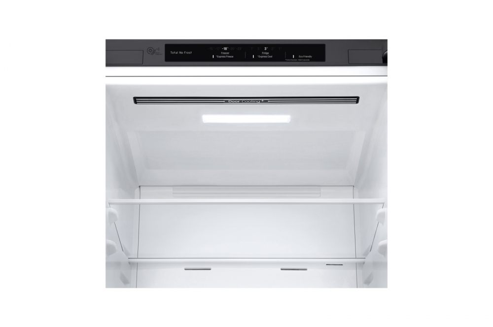 Холодильник LG с нижней морозильной камерой |Объем 341 л | Серый | DoorCooling+™ | Smart Inverter Compressor