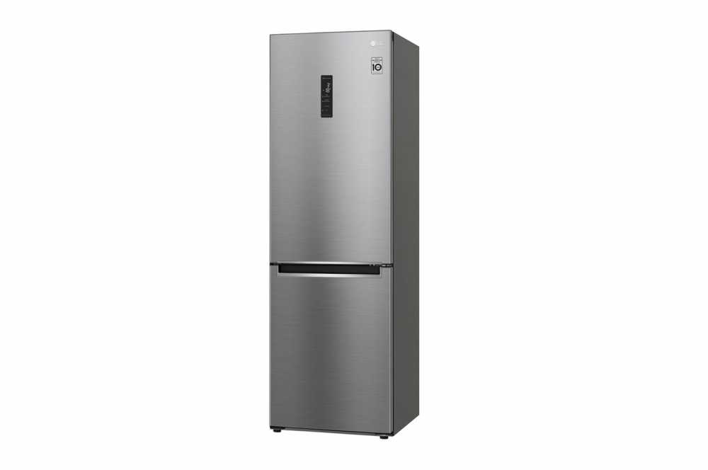 Холодильник LG с нижней морозильной камерой | Серый |Объем 341 л | DoorCooling+™ | Smart Inverter Compressor