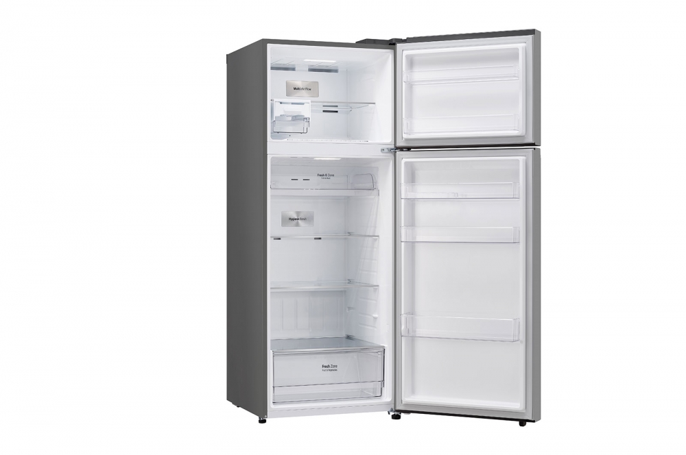 Hajm 461 l | Yuqori muzlatkich kamerali LG sovitkich | Kulrang | DoorCooling+™ | HygieneFresh+™ | Smart Inverter Compressor