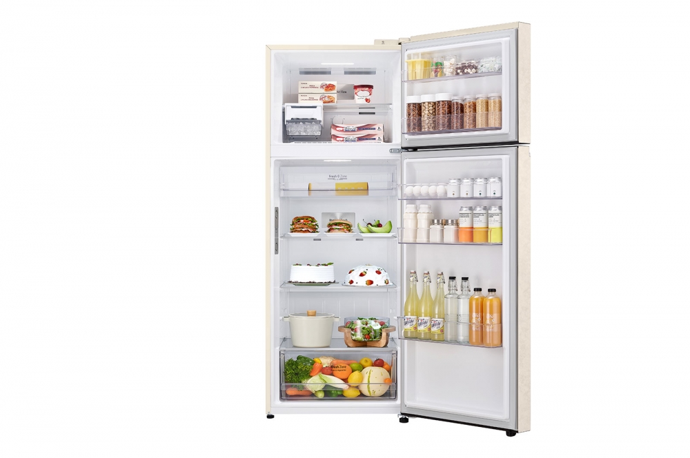 Холодильник LG с верхней морозильной камерой | 461 л | Бежевый | DoorCooling+™ | HygieneFresh+™ | Smart Inverter Compressor