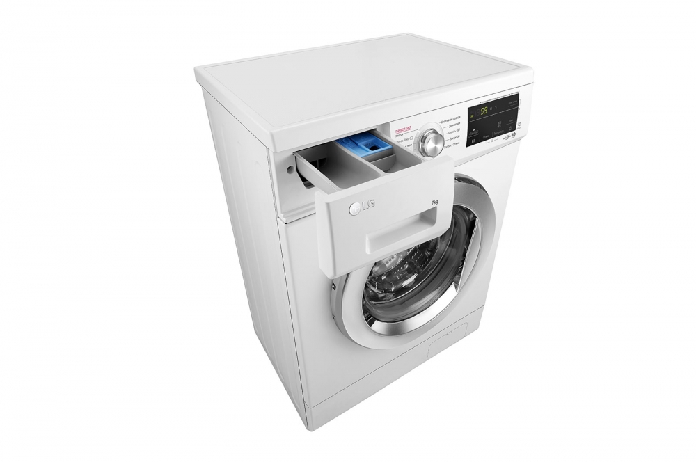 Direct Drive texnologiyali LG kir yuvish mashinasi, 7 kg, 6 Motion, Steam™ bugʻ bilan kir yuvish